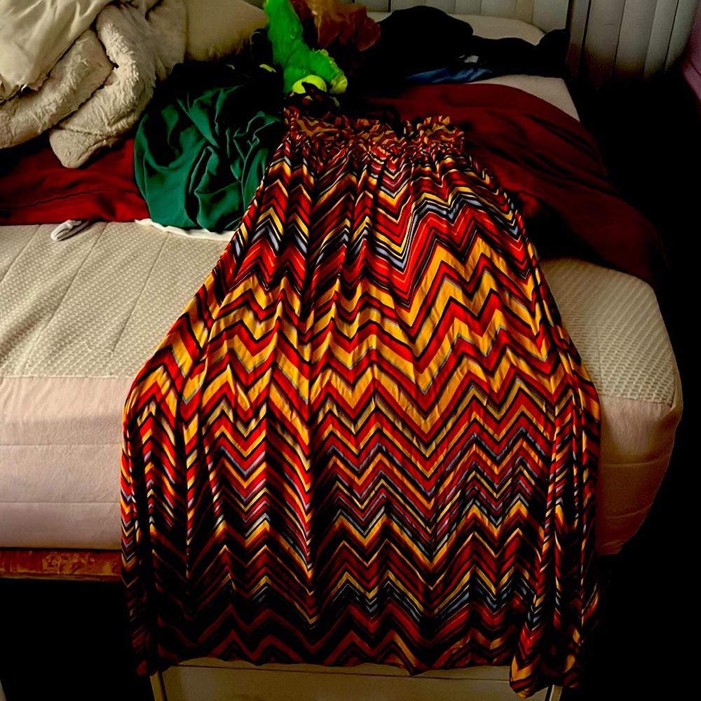 Beautiful multi colored maxi dress